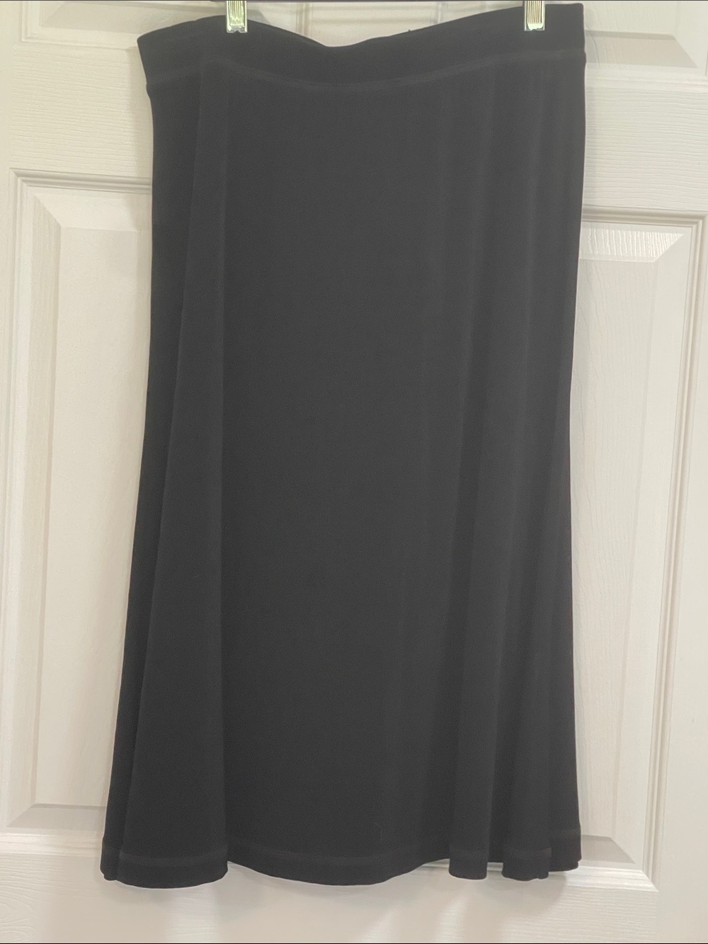 Chico's Black A-Line Midi Skirt. Chico size 2-L